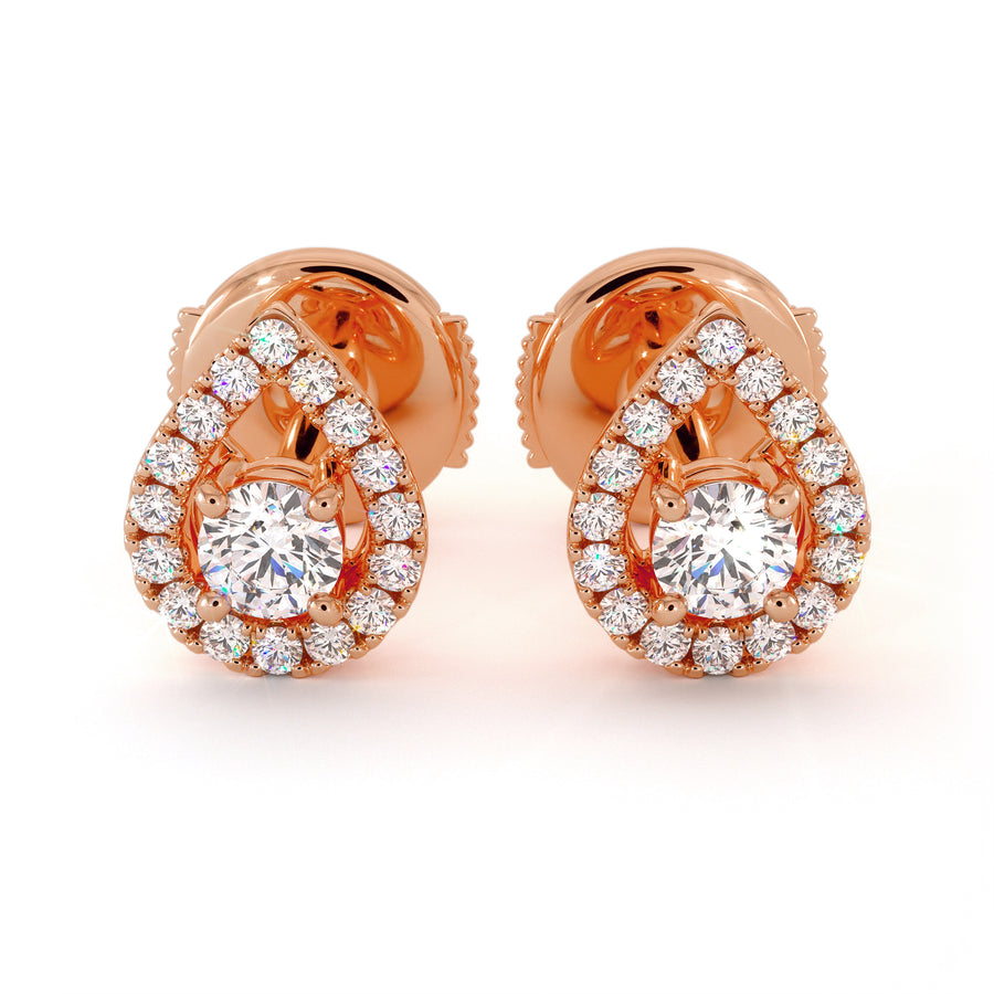 Boucle D'oreille Pluton - Or Rose