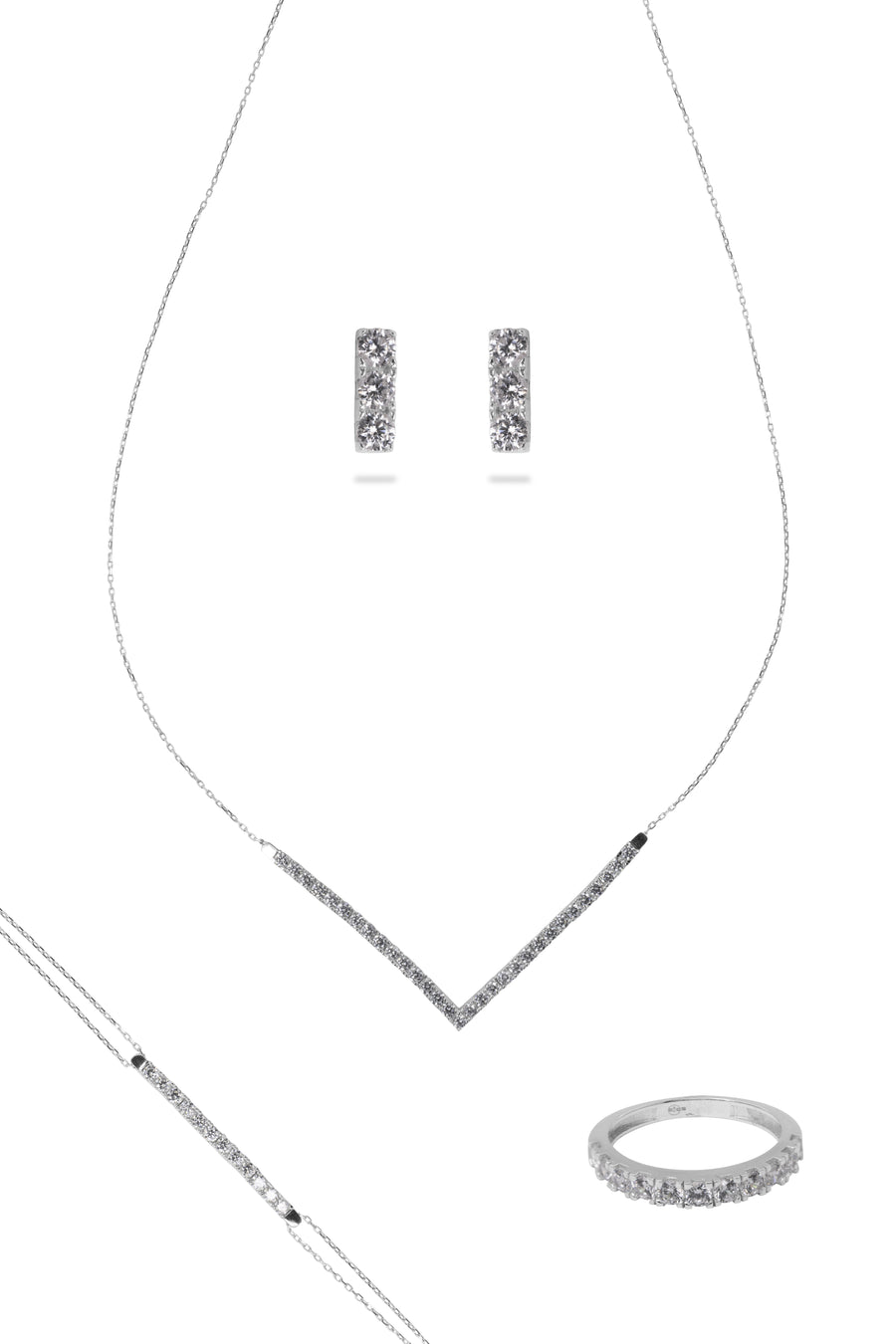 Parure Ysandre - Or Blanc