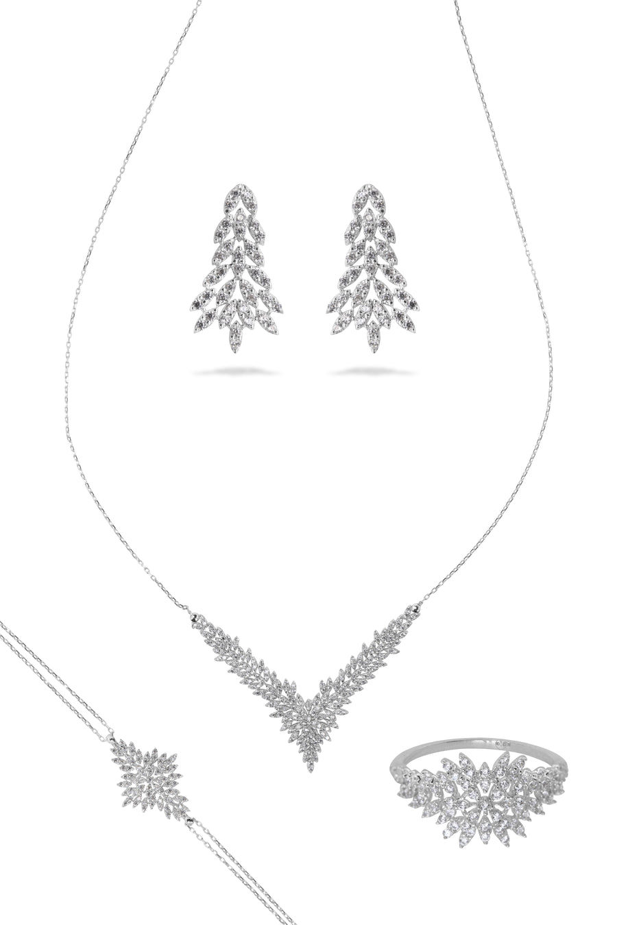 Parure Dakota - Or Blanc