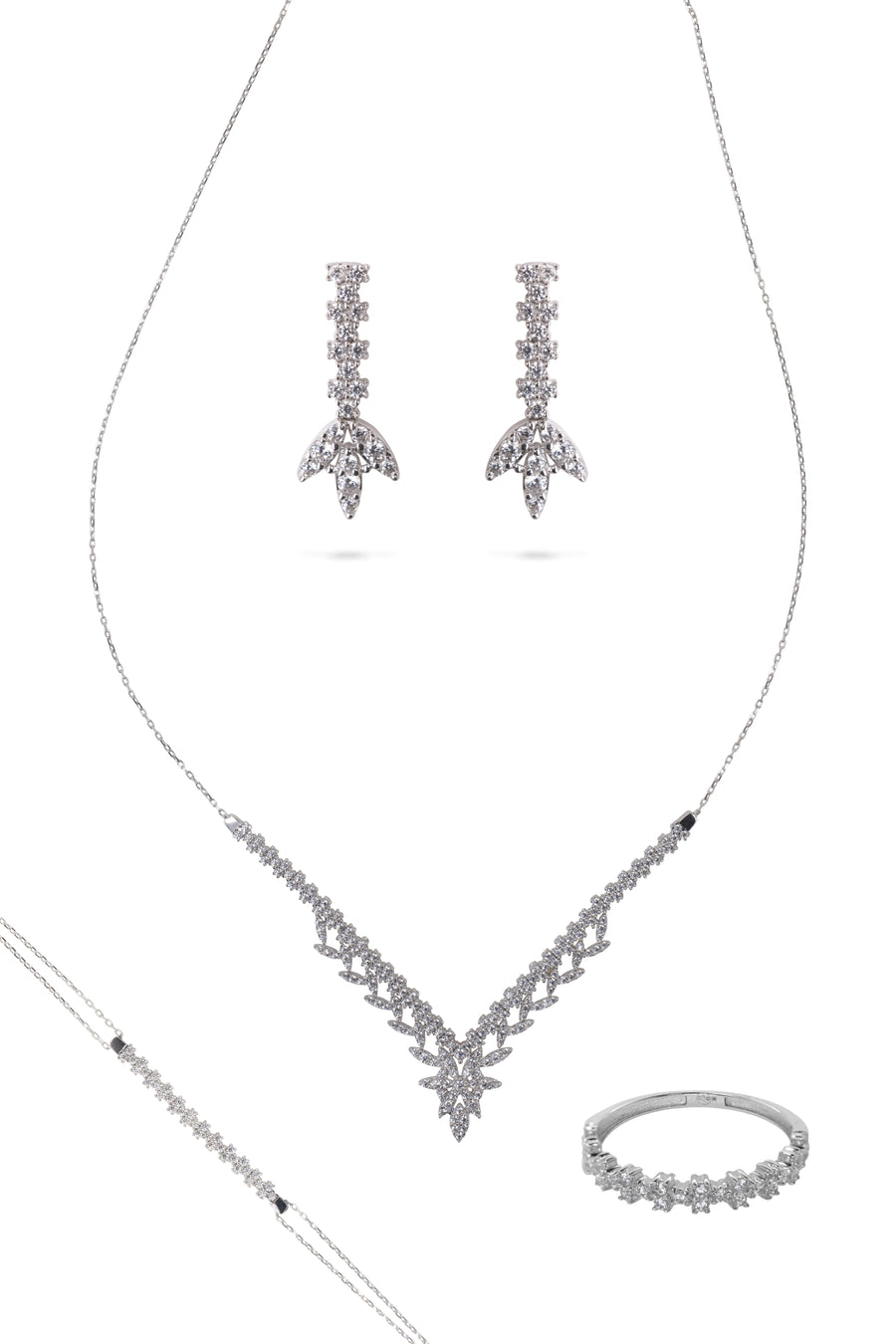 Parure Elaia - Or Blanc