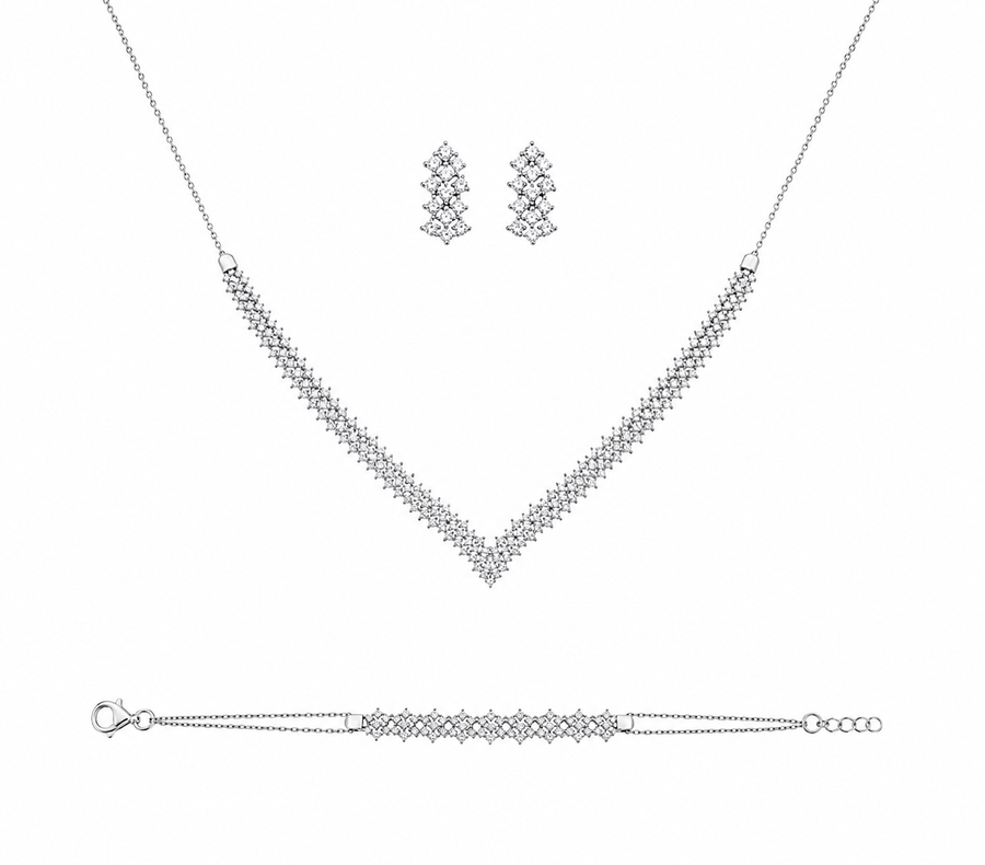 Parure Lilia - Or Blanc