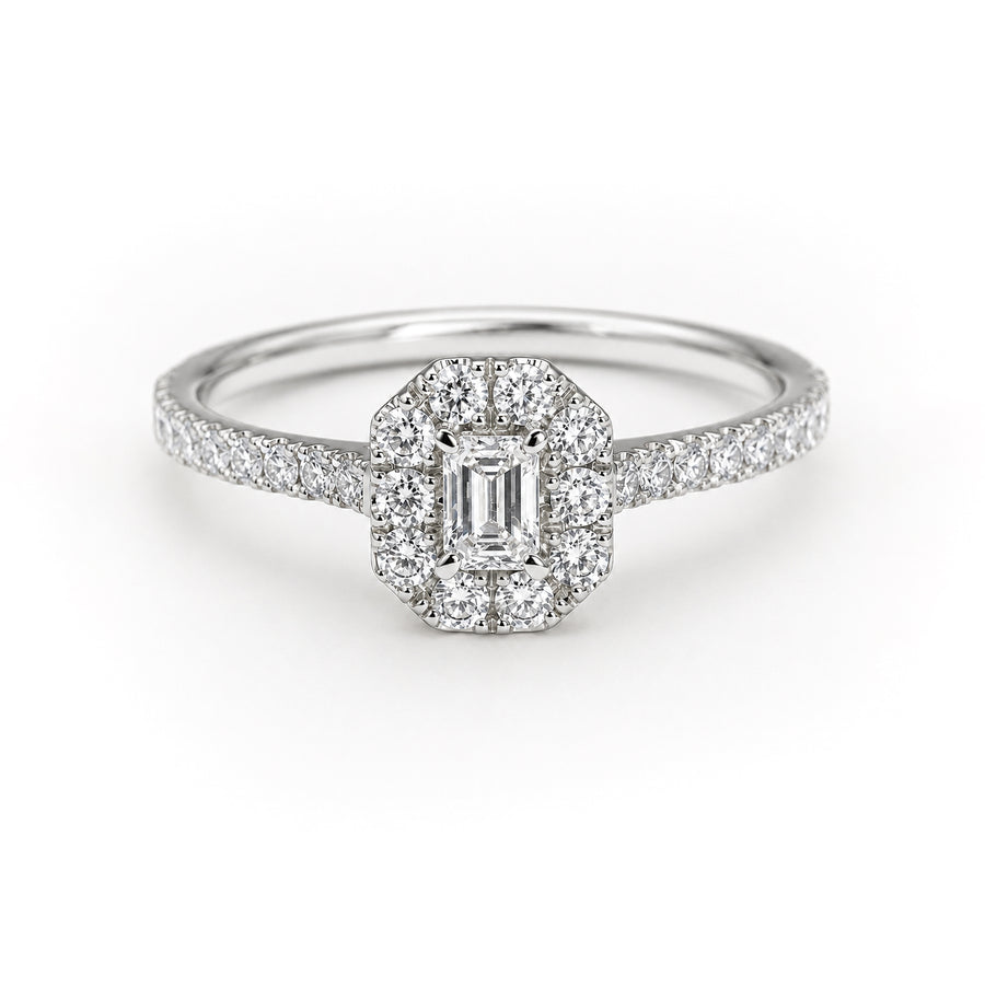 Solitaire Ella - Or Blanc Palladié