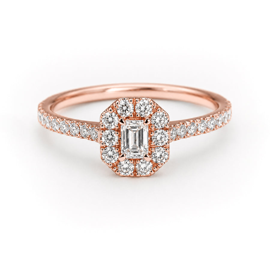 Solitaire Ella - Or Rose
