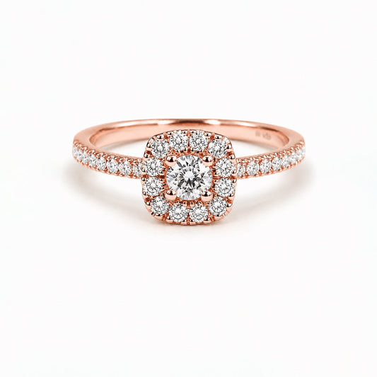 Solitaire Ivoire - Or Rose