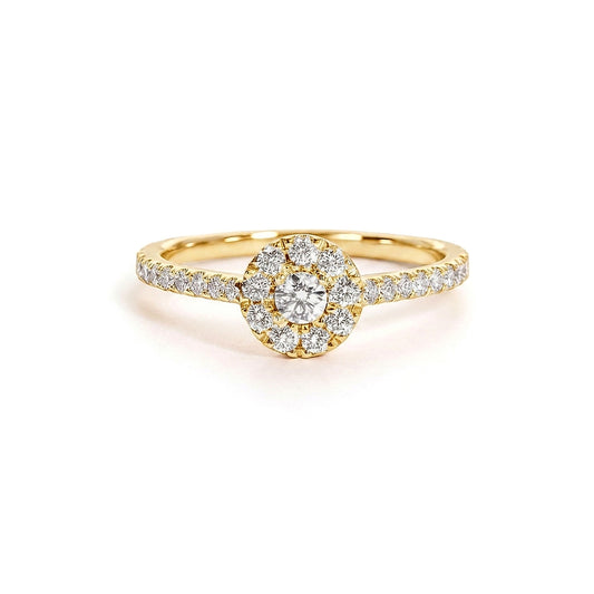 Solitaire Ivoire - Or Jaune