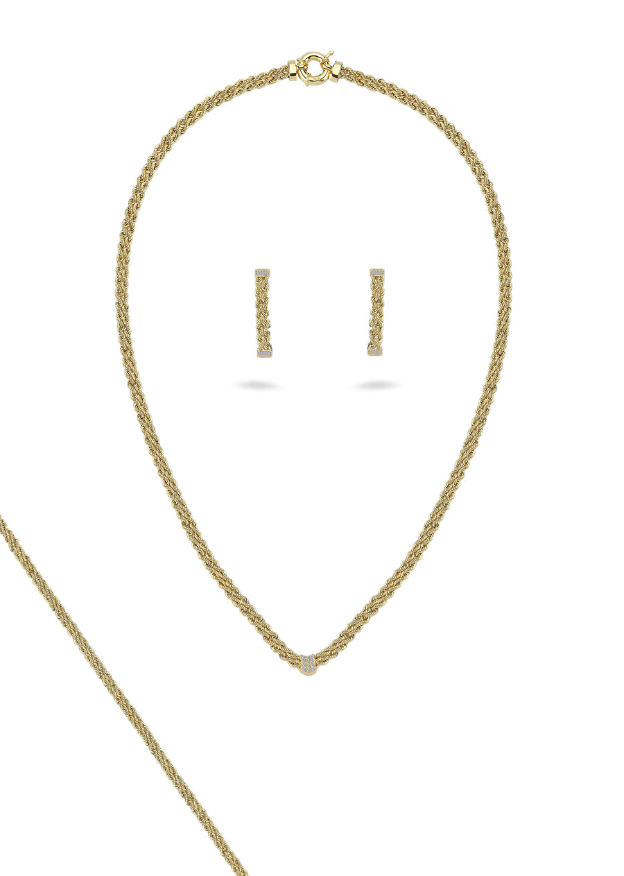 Parure de mariée Audrey en or 18 carats - Maison Isor