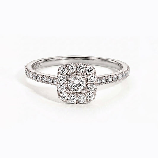 Solitaire Satin - Or Blanc Palladié