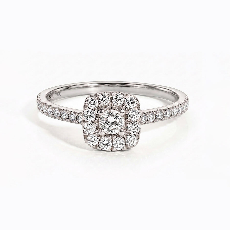 Solitaire Satin - Or Blanc Palladié