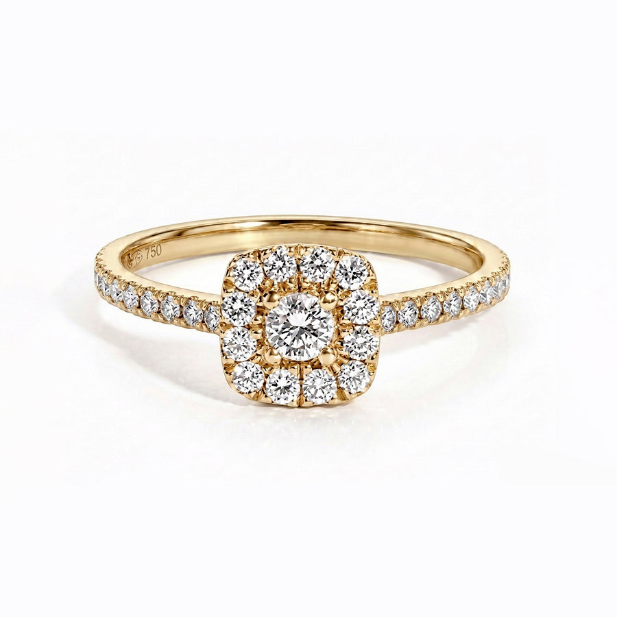 Solitaire Satin - Or Jaune