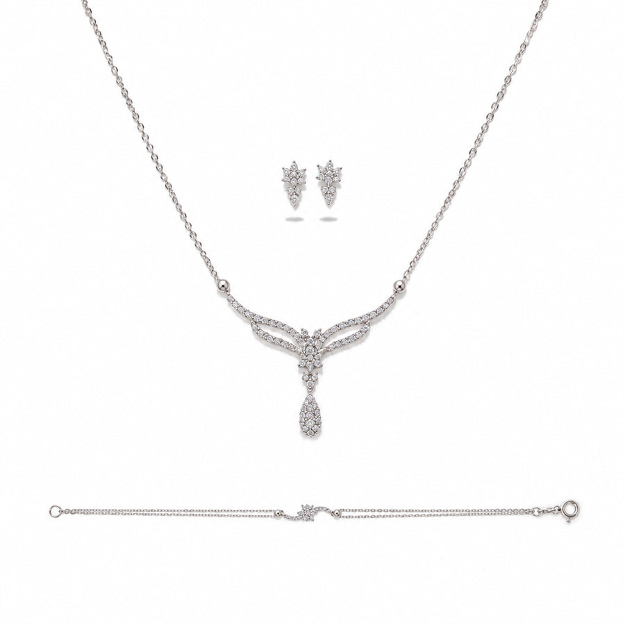 Parure Galina - Or Blanc