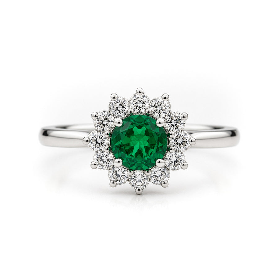 Solitaire vert délicat