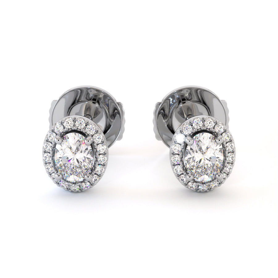 Boucle D'oreille Orchid - Or Blanc Palladié