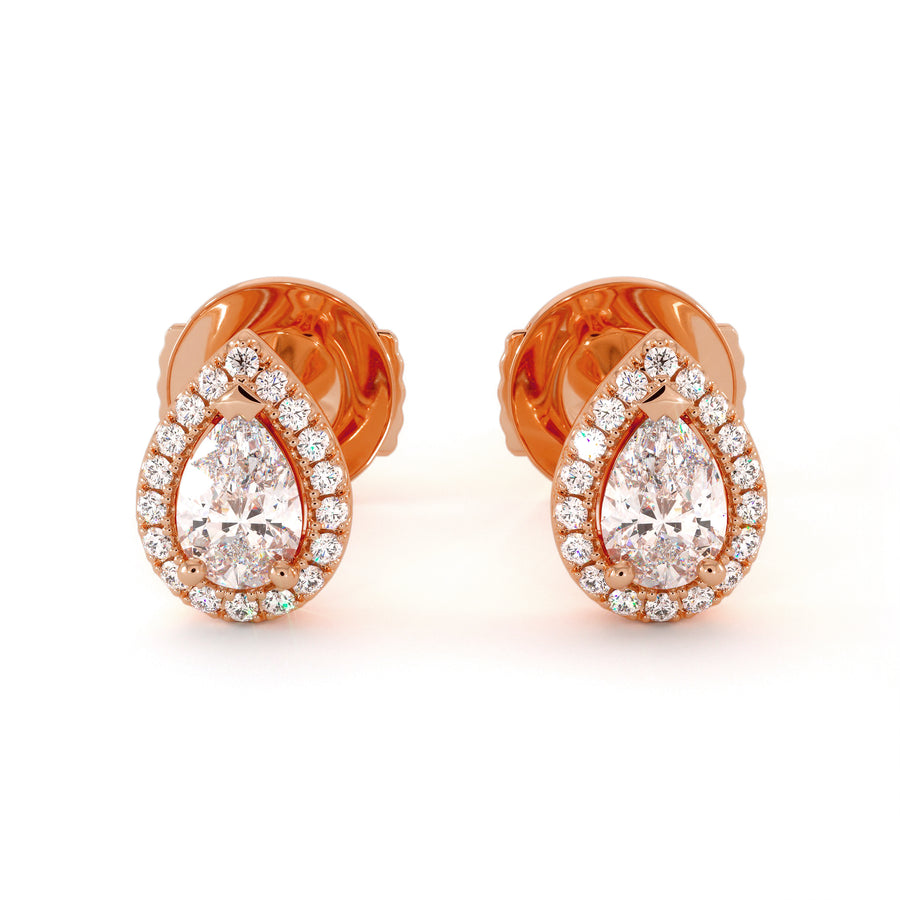 Boucle D'oreille Lime - Or Rose