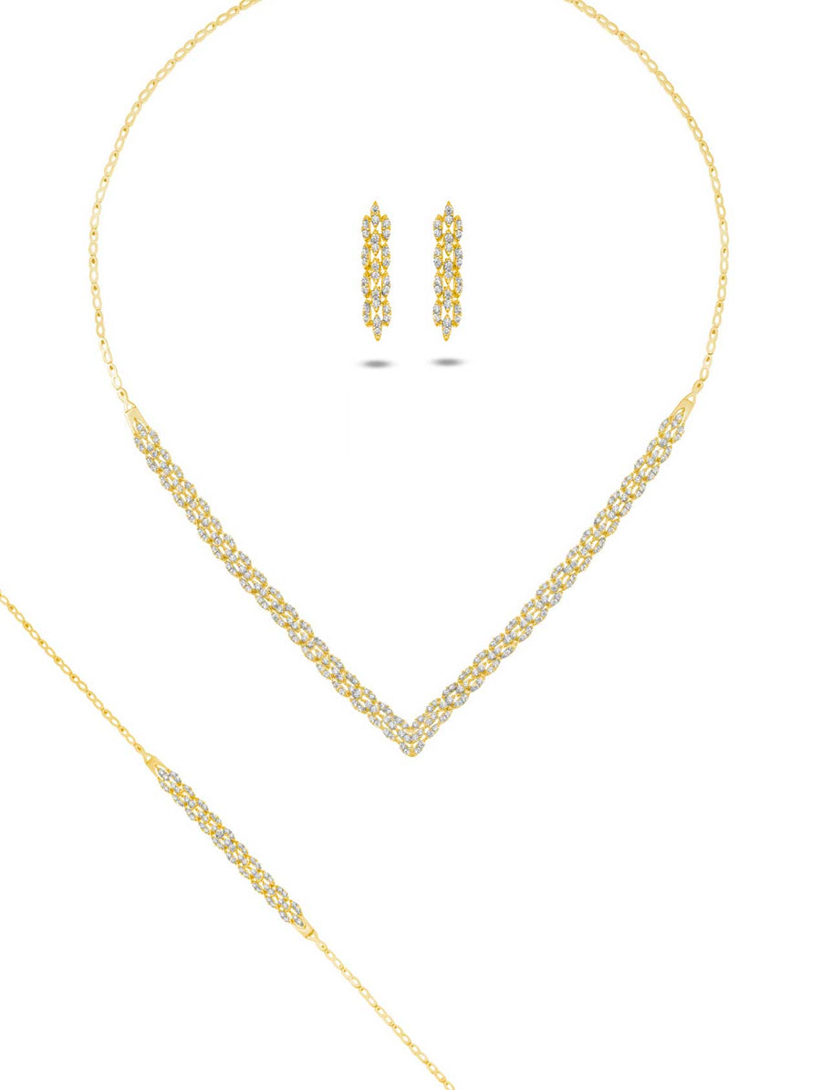 Parure de mariée Adara en or 18 carats - Maison Isor