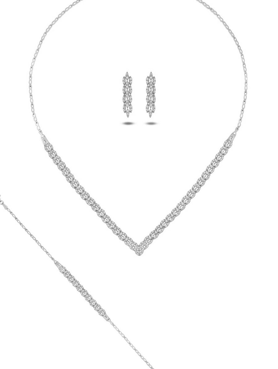 Parure Adara - Or Blanc
