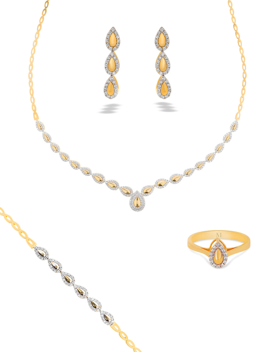 Parure Acacia - Or Jaune