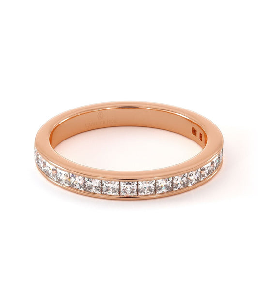 Packshot de l'alliance de mariage Daphné en or rose