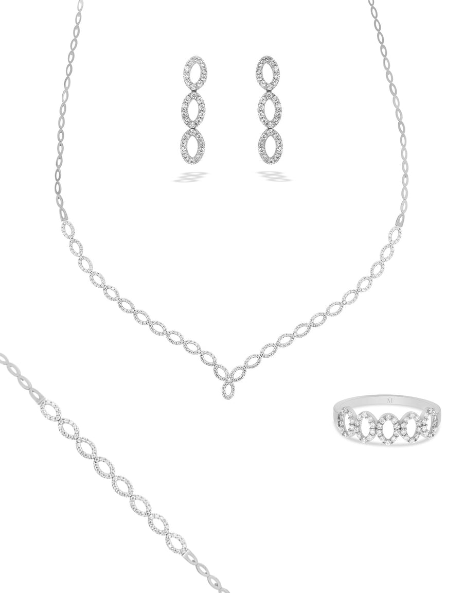 Parure Calix - Or Blanc