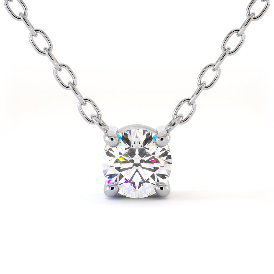 Collier Esha - Or Blanc Palladié