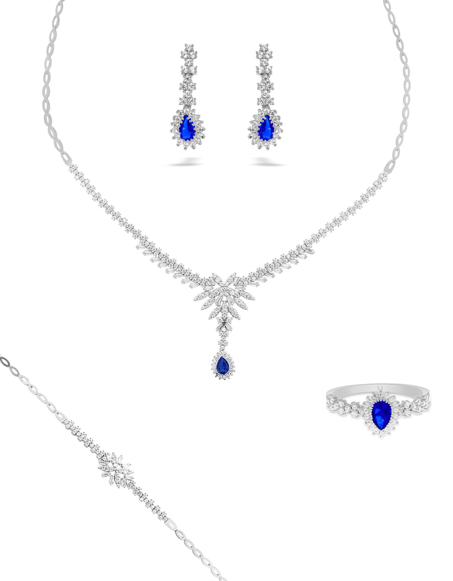 Parure Iris - Or Blanc