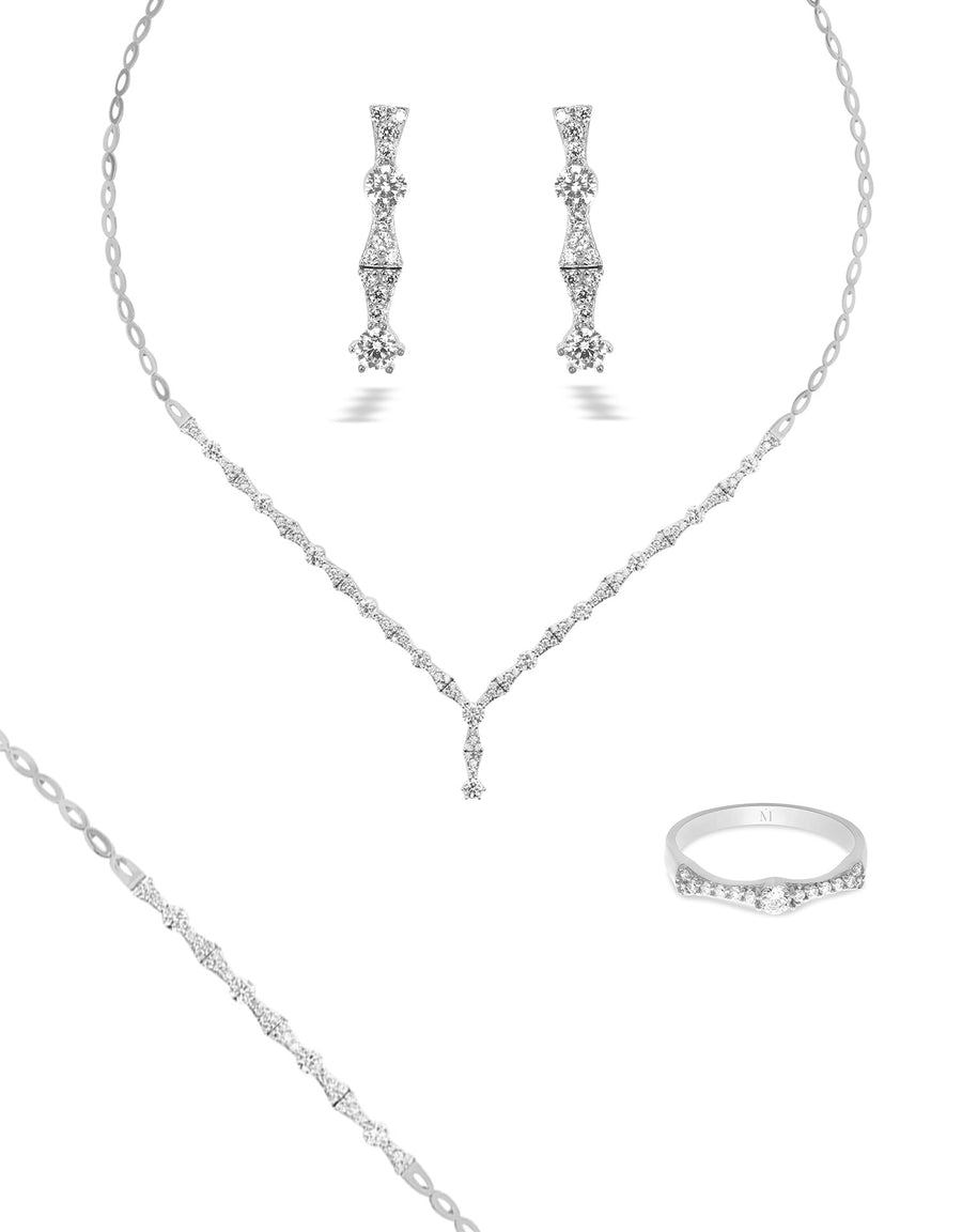 Parure Liana - Or Blanc
