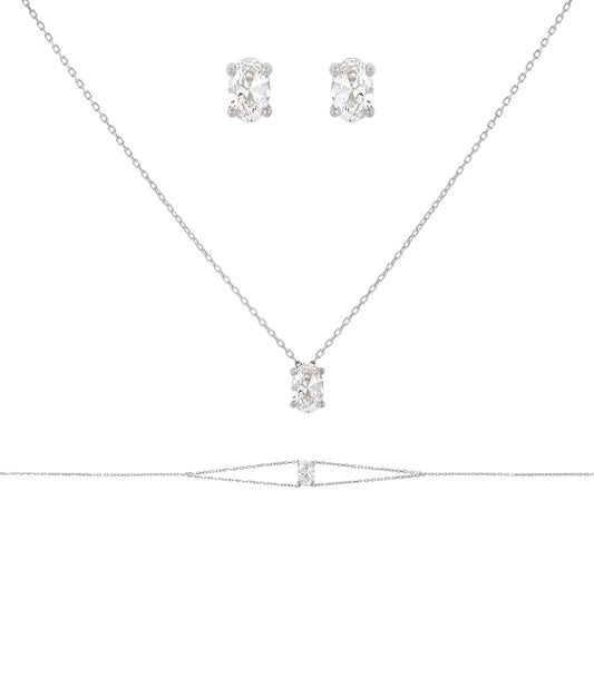 Parure Clara - Or Blanc