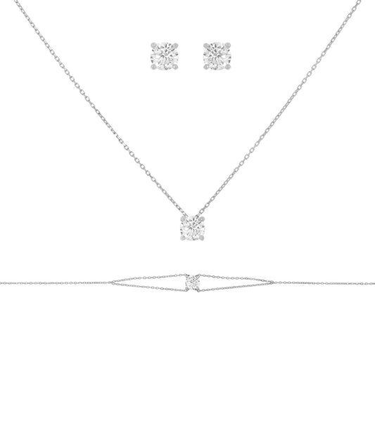 Parure Jade - Or Blanc