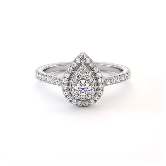 Solitaire Plum - Or Blanc Palladié