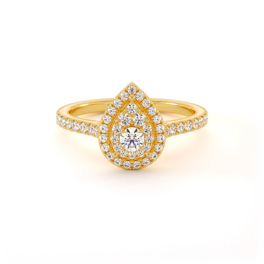 Solitaire Plum - Or Jaune