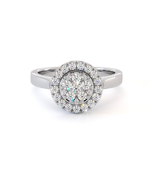 Solitaire Luna - Or Blanc Palladié