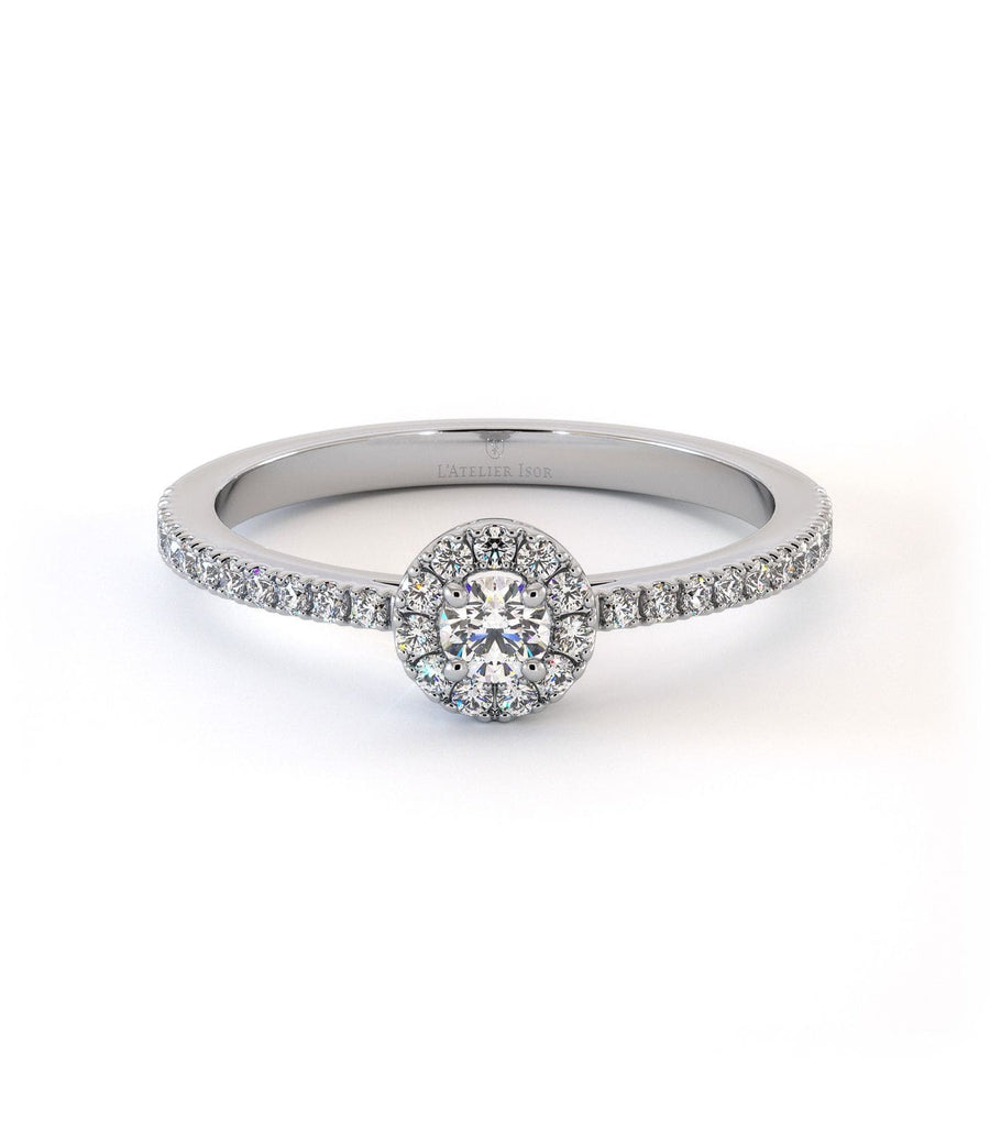 Solitaire Optima - Or Blanc Palladié