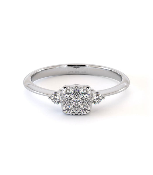 Solitaire Salsa - Or Blanc Palladié