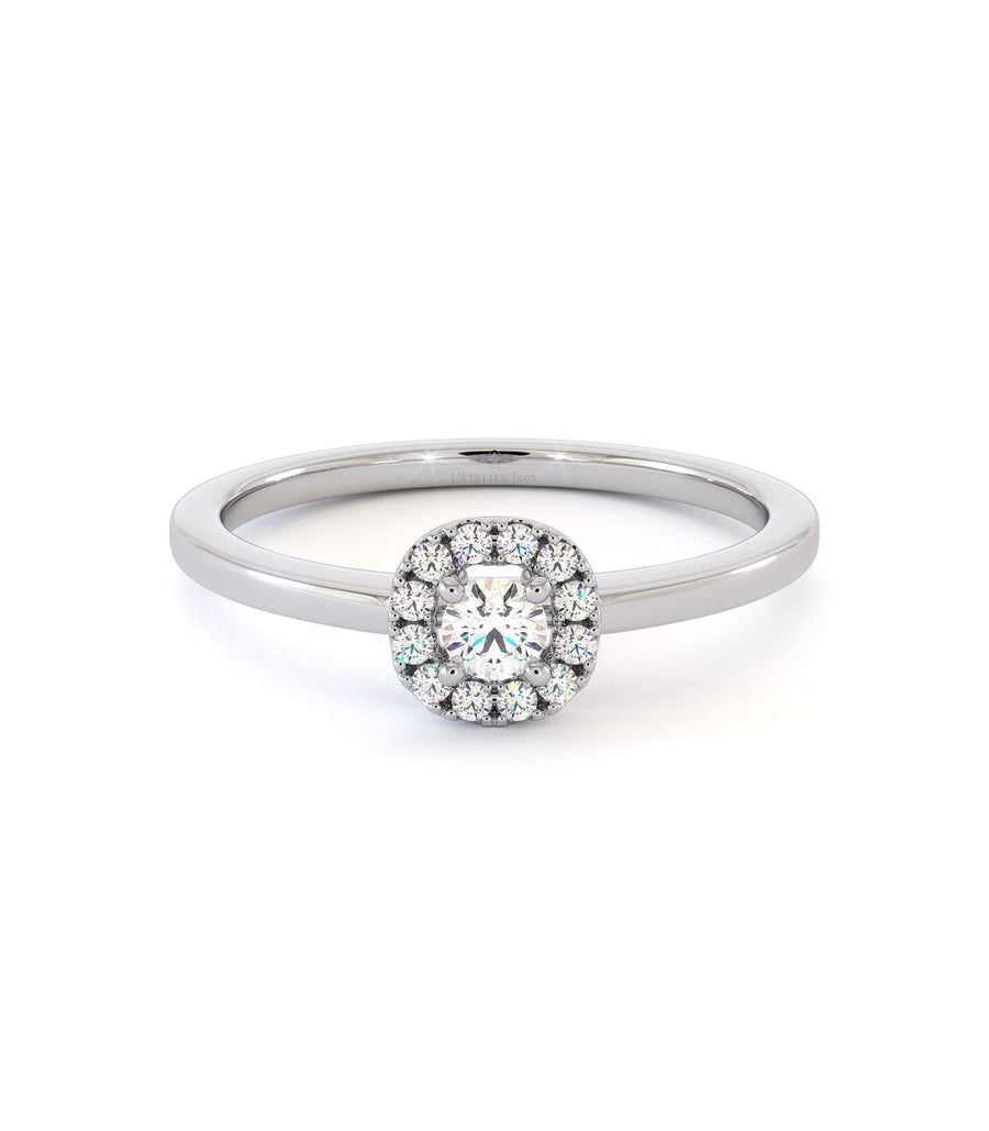 Solitaire Utopia - Or Blanc Palladié