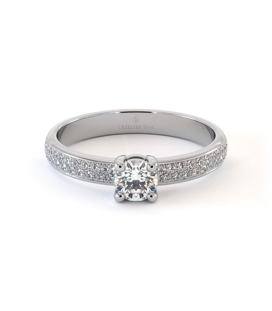 Solitaire Viverone - Or Blanc Palladié