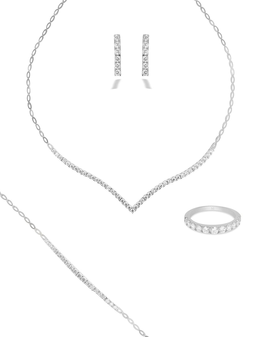 Parure Willow - Or Blanc
