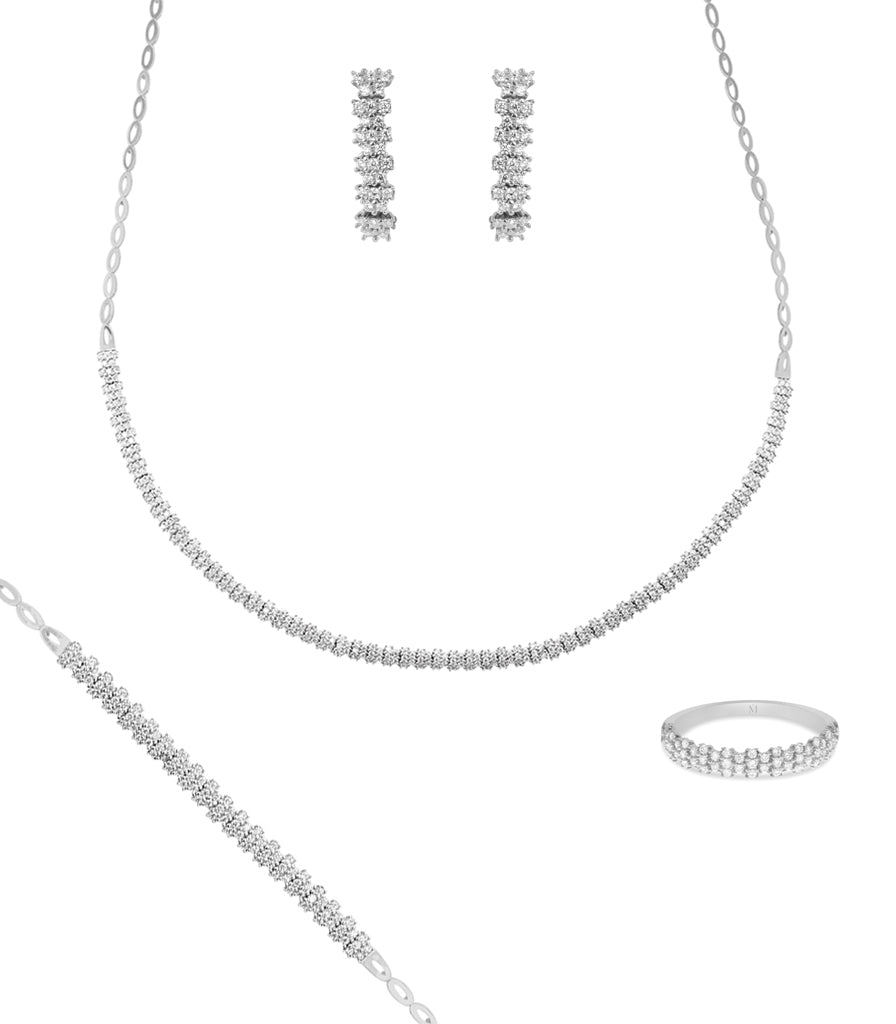 Parure Zahara - Or Blanc
