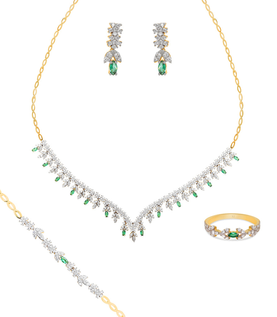Parure de mariée Zinnia en or 18 carats - Maison Isor