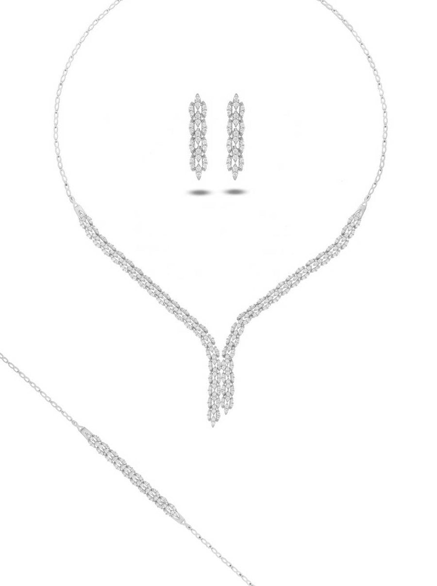 Parure Ambra - Or Blanc