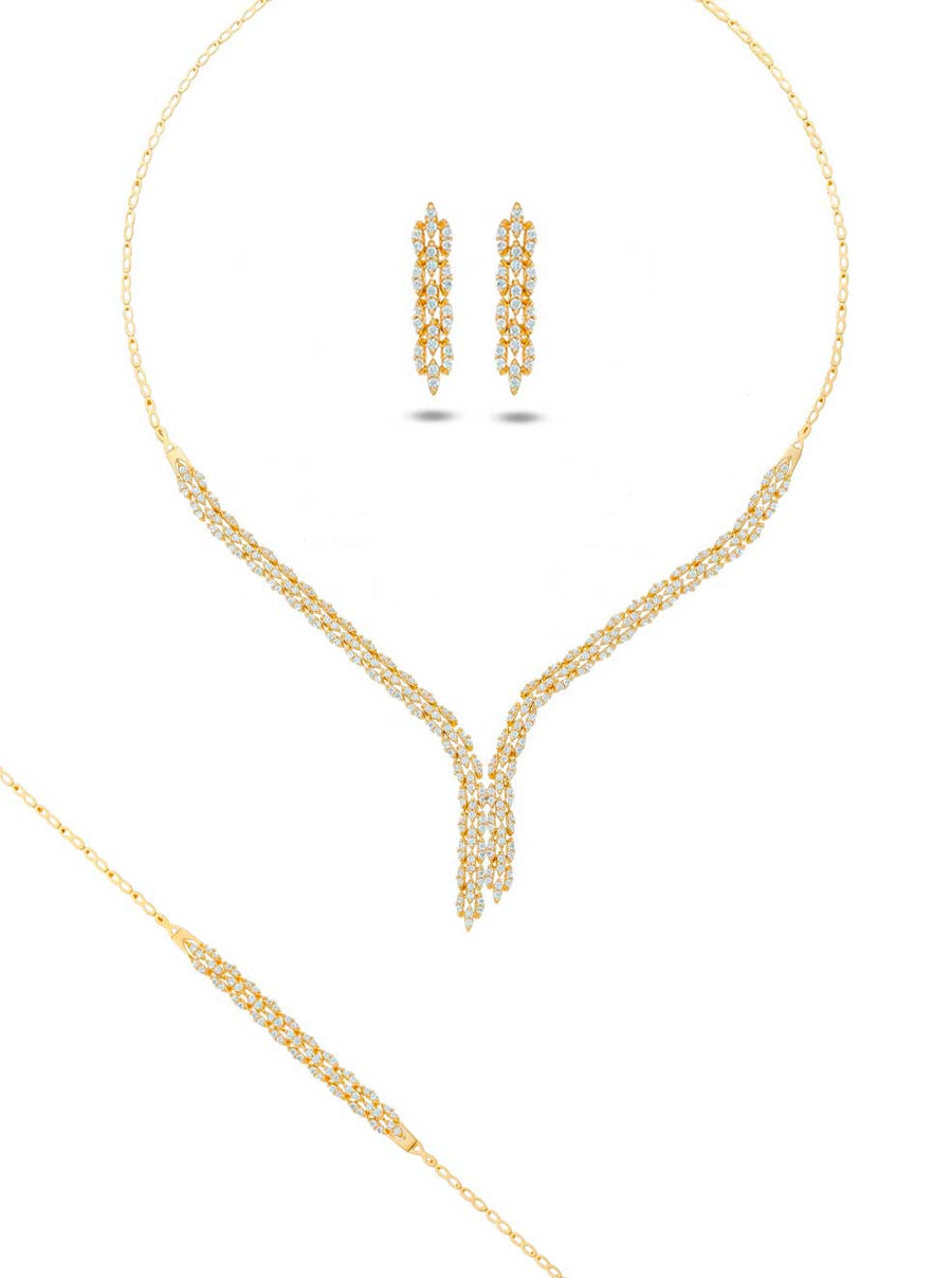 Parure de mariée Ambra en or 18 carats - Maison Isor