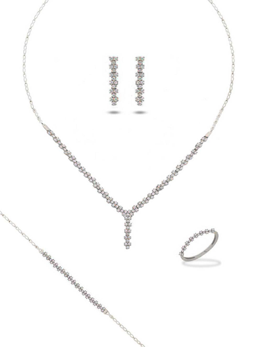 Parure Angelina - Or Blanc