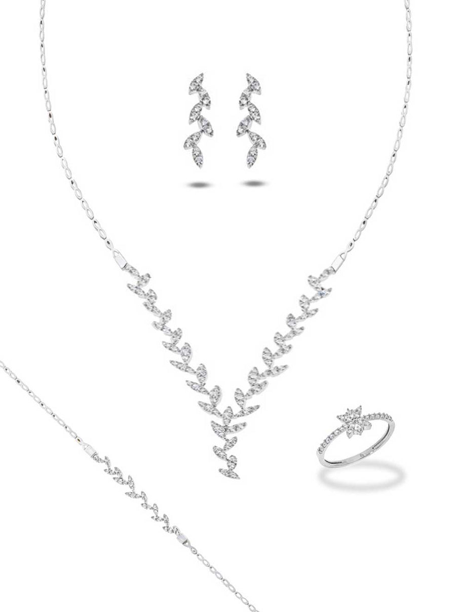 Parure April - Or Blanc