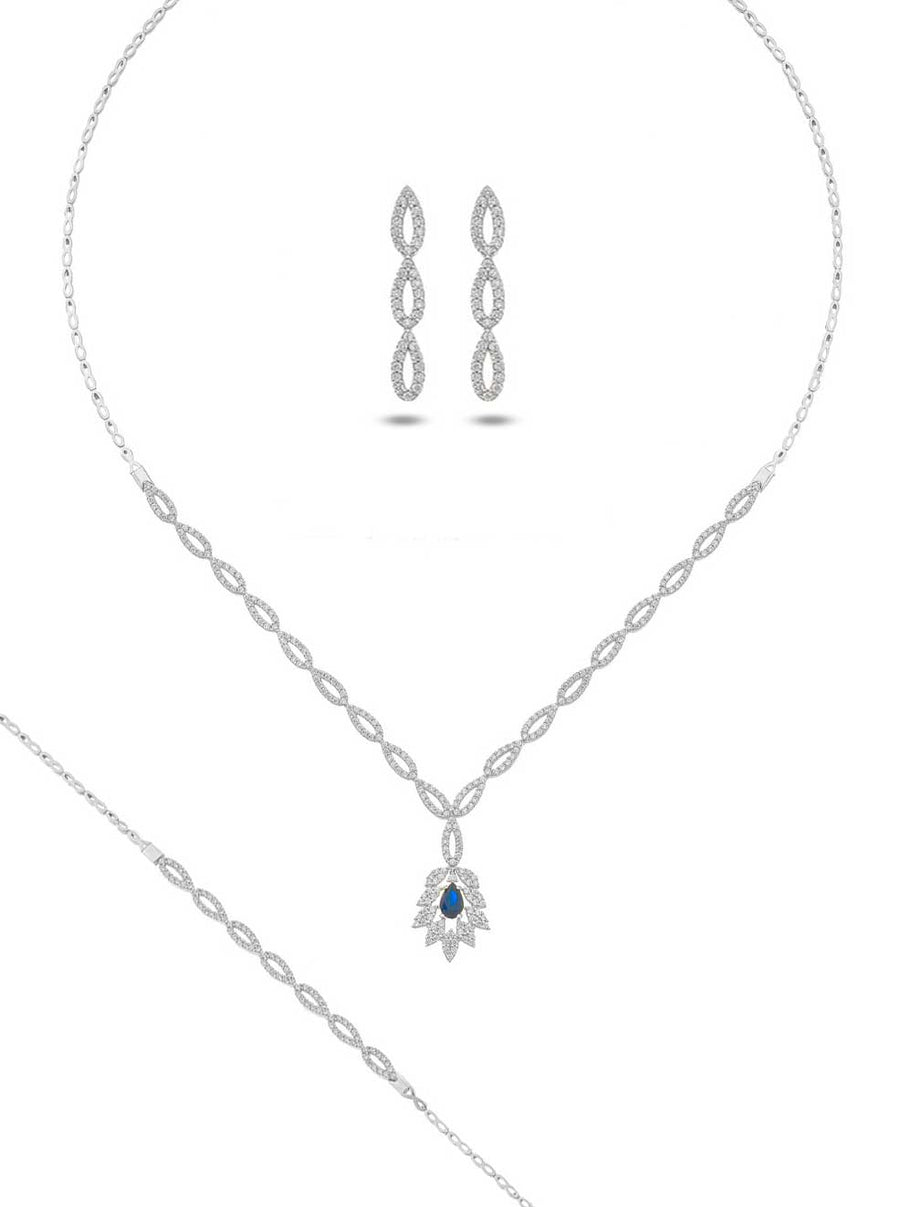 Parure Léonie - Or Blanc