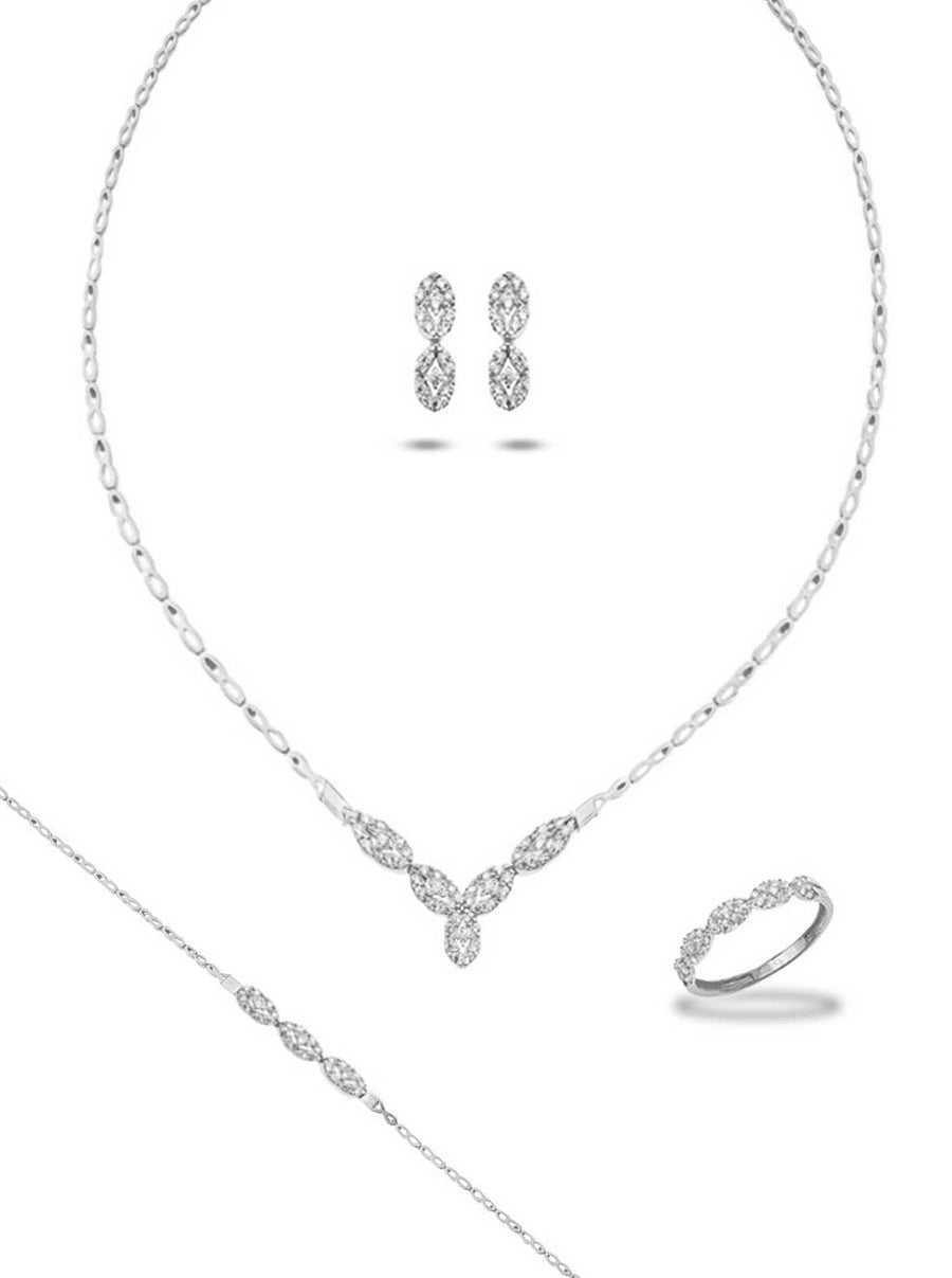 Parure Serena - Or Blanc