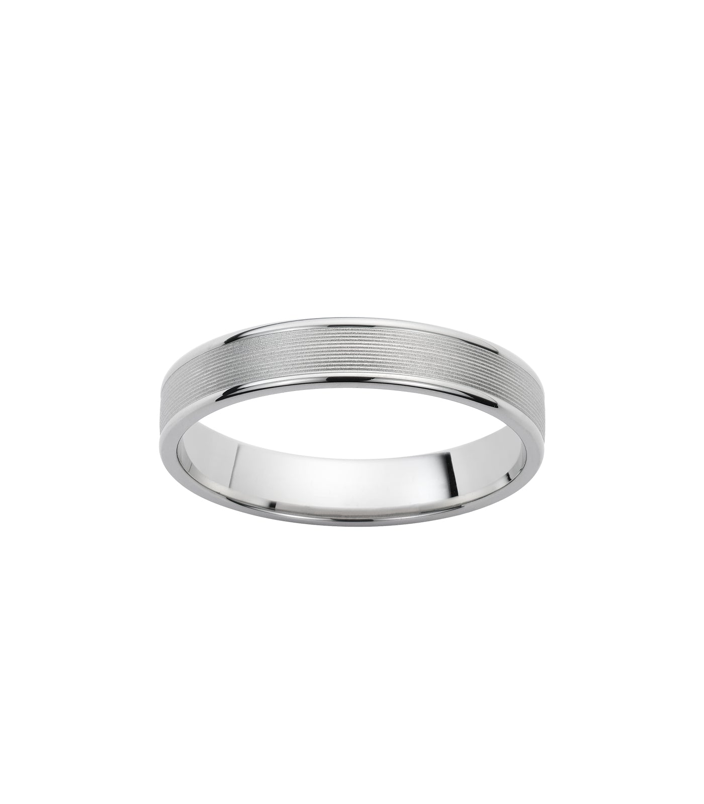 Alliance Ezra pour homme, or blanc 18 carats