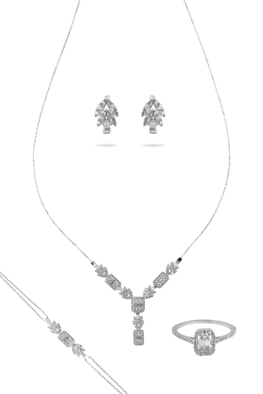 Parure Adonie - Or Blanc
