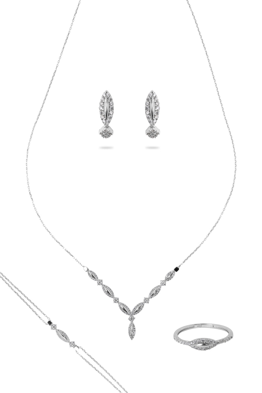 Parure Inaya - Or Blanc