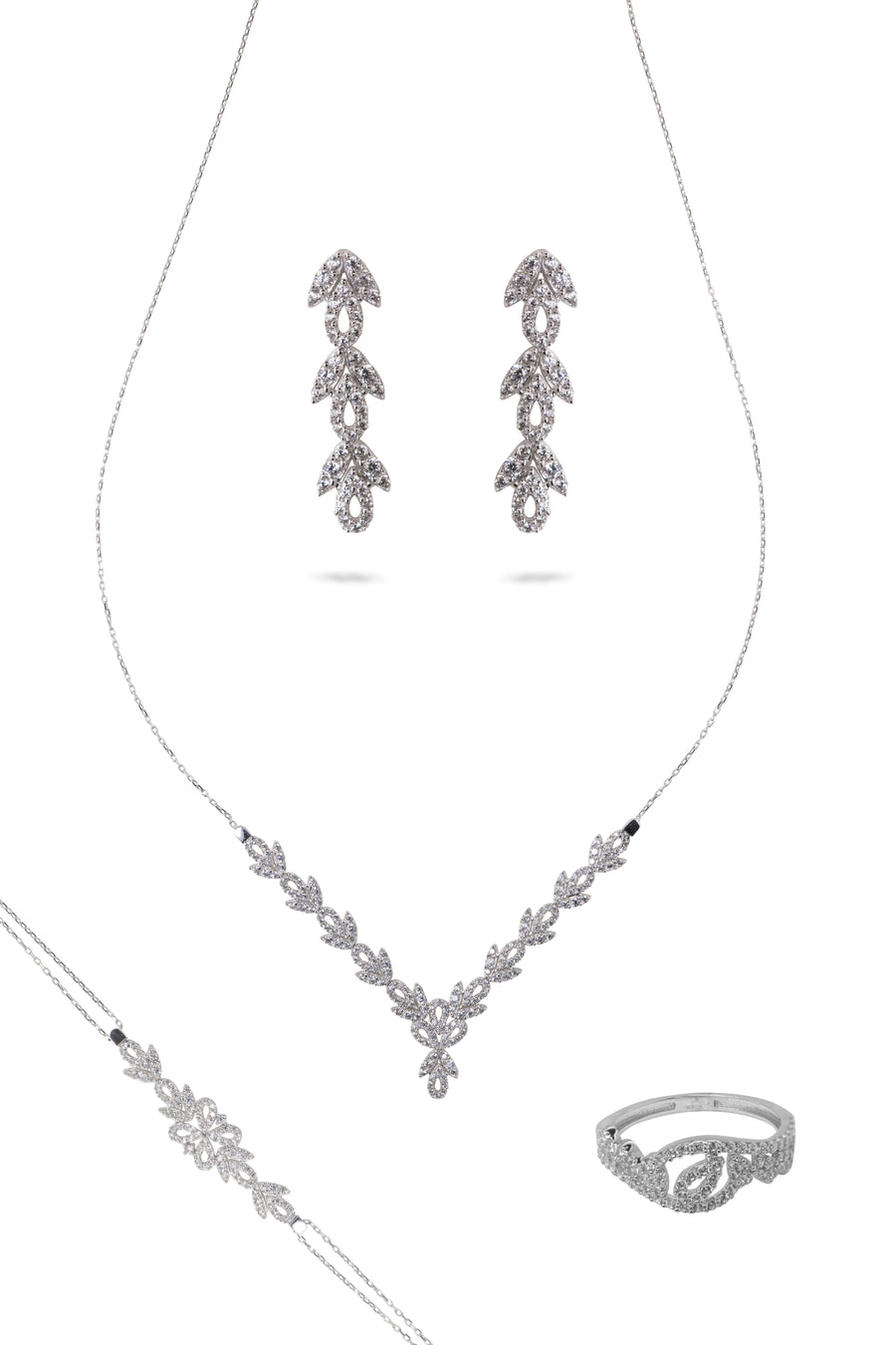 Parure Nahia - Or Blanc