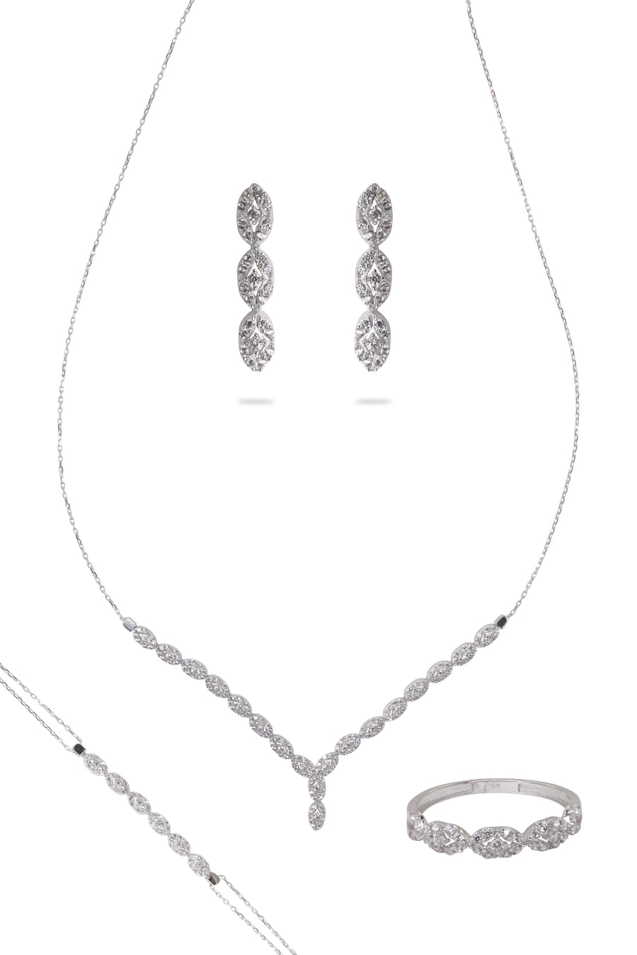 Parure Moana - Or Blanc