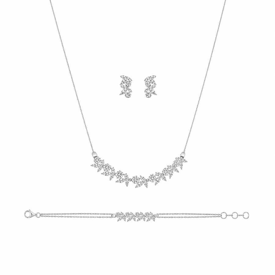 Parure Inessa - Or Blanc