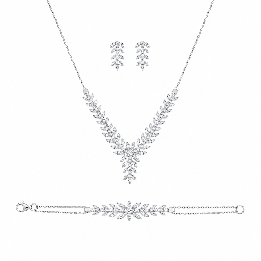 Parure Zoya - Or Blanc